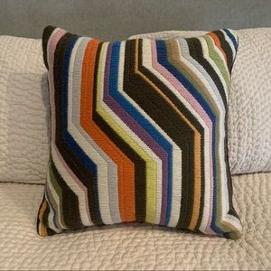Jonathan Adler Needlepoint Pillow 18” square